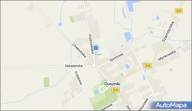 Duszniki powiat szamotulski, Orzechowa, mapa Duszniki powiat szamotulski