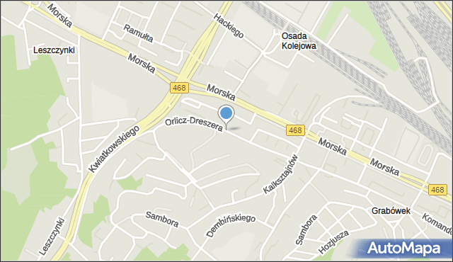 Gdynia, Orlicz-Dreszera Gustawa, gen., mapa Gdyni