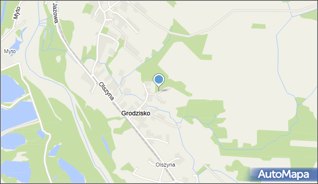 Grodzisko gmina Zator, Orzechowa, mapa Grodzisko gmina Zator