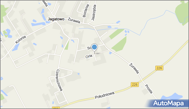 Jagatowo, Orla, mapa Jagatowo