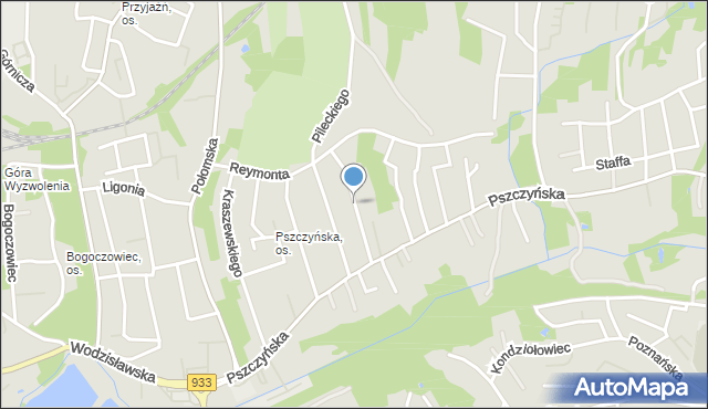 Jastrzębie-Zdrój, Orzeszkowej Elizy, mapa Jastrzębie-Zdrój