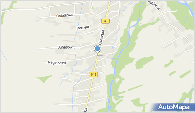 Jeleśnia, Orawska, mapa Jeleśnia