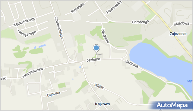 Kajkowo, Orzechowa, mapa Kajkowo