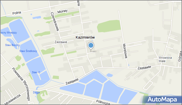 Kazimierów gmina Halinów, Orzechowa, mapa Kazimierów gmina Halinów