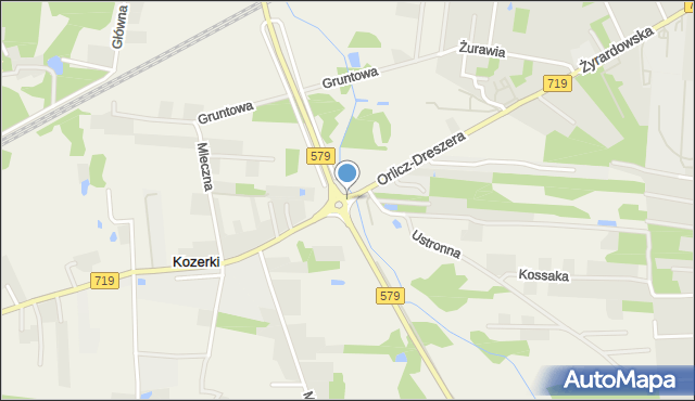 Kozery, Orlicz-Dreszera Gustawa, gen., mapa Kozery