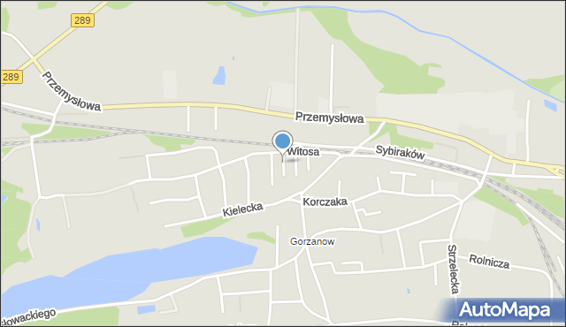 Lubsko, Orzechowa, mapa Lubsko