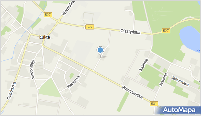 Łukta, Orzechowa, mapa Łukta