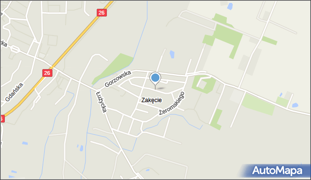 Myślibórz, Orzeszkowej Elizy, mapa Myślibórz