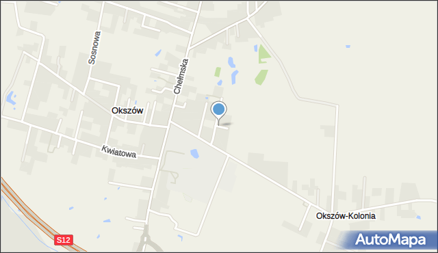 Okszów, Orzechowa, mapa Okszów