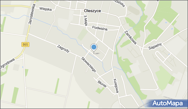 Oleszyce, Orzeszkowej Elizy, mapa Oleszyce