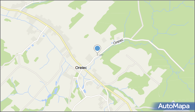 Orelec, Orelec, mapa Orelec