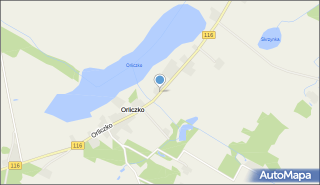 Orliczko, Orliczko, mapa Orliczko