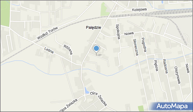 Palędzie, Orzechowa, mapa Palędzie