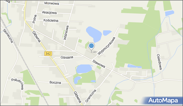 Pęgów gmina Oborniki Śląskie, Orzechowa, mapa Pęgów gmina Oborniki Śląskie