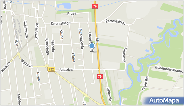 Piaseczno, Orzeszkowej Elizy, mapa Piaseczno