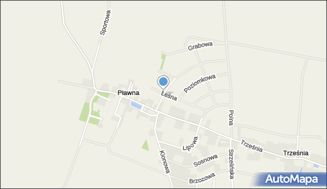 Pławna gmina Strzelin, Orzechowa, mapa Pławna gmina Strzelin