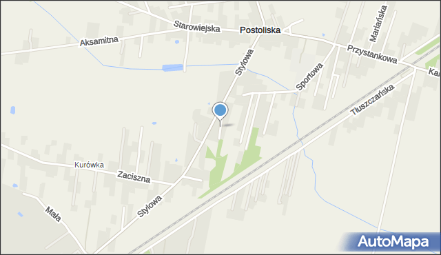 Postoliska, Orzechowa, mapa Postoliska