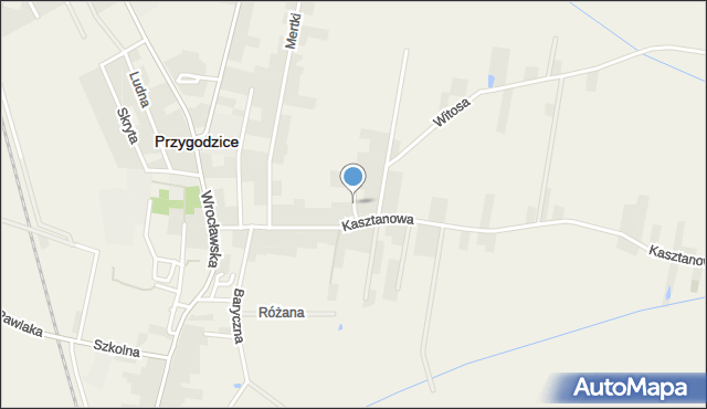 Przygodzice, Orzechowa, mapa Przygodzice