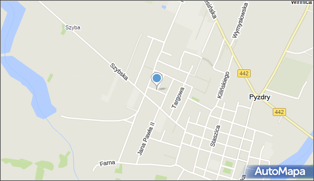 Pyzdry, Orzeszkowej Elizy, mapa Pyzdry