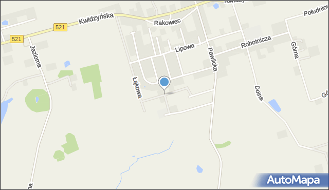 Rakowiec gmina Kwidzyn, Orzechowa, mapa Rakowiec gmina Kwidzyn