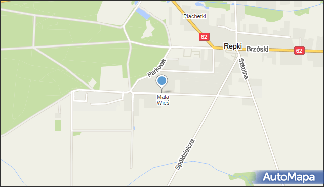 Repki powiat sokołowski, Orzechowa, mapa Repki powiat sokołowski