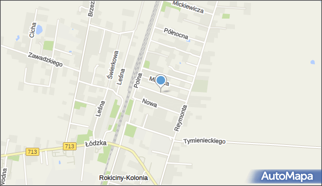 Rokiciny-Kolonia, Orzeszkowej Elizy, mapa Rokiciny-Kolonia