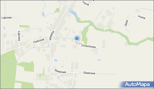Santocko, Orzechowa, mapa Santocko