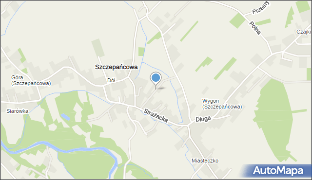 Szczepańcowa, Orzechowa, mapa Szczepańcowa