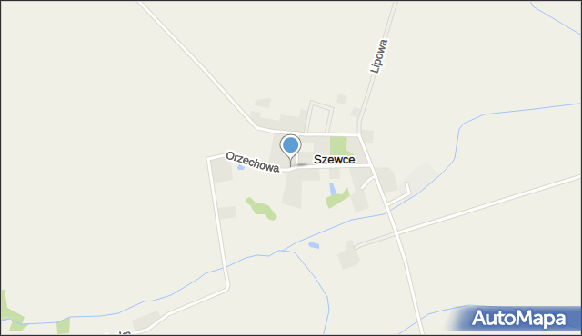 Szewce gmina Kleszczewo, Orzechowa, mapa Szewce gmina Kleszczewo