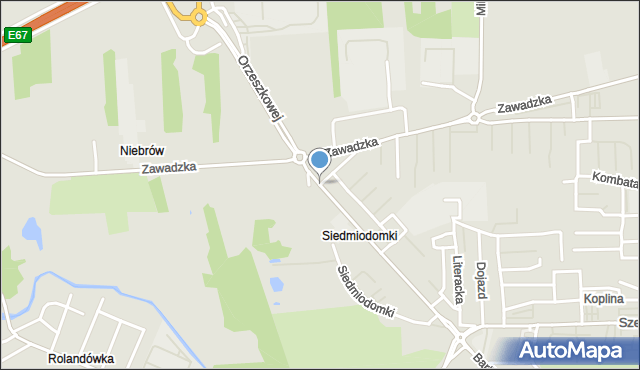 Tomaszów Mazowiecki, Orzeszkowej Elizy, mapa Tomaszów Mazowiecki