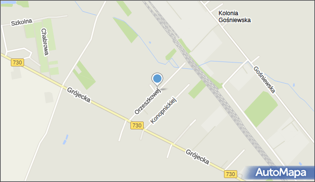 Warka, Orzeszkowej Elizy, mapa Warka