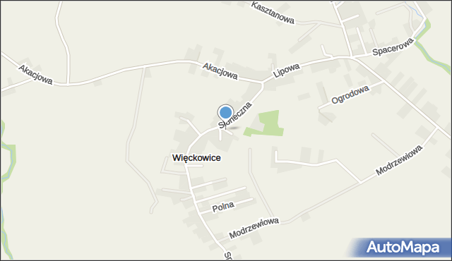 Więckowice gmina Zabierzów, Orzechowa, mapa Więckowice gmina Zabierzów