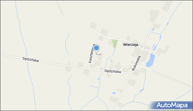 Wierzeja, Orkiszowa, mapa Wierzeja