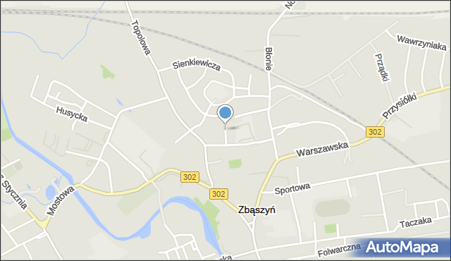 Zbąszyń, Orzeszkowej Elizy, mapa Zbąszyń