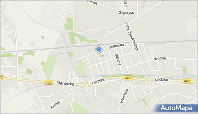 Zduńska Wola, Orzycka, mapa Zduńska Wola