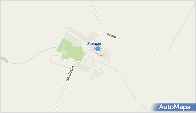 Zielęcin gmina Wielichowo, Orzechowa, mapa Zielęcin gmina Wielichowo