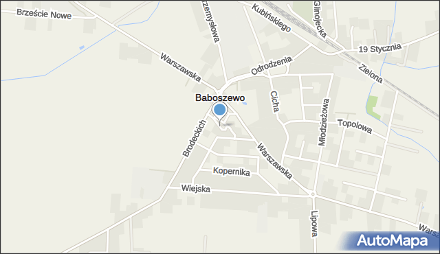 Baboszewo, Osiedlowa, mapa Baboszewo