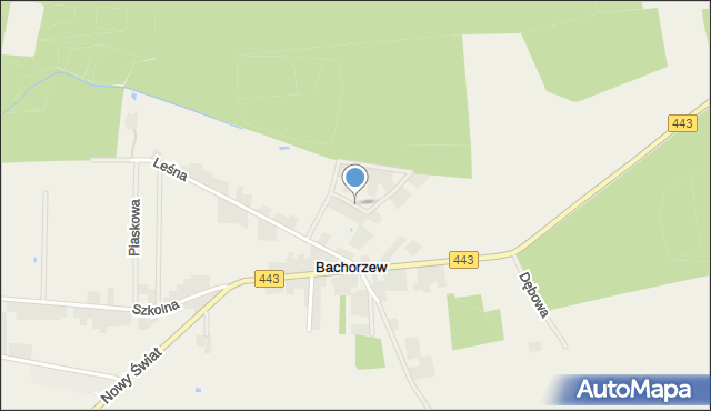 Bachorzew, Osiedle Leśne, mapa Bachorzew