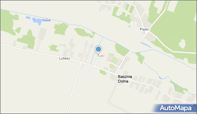 Basznia Dolna, Osiedle Sportowe, mapa Basznia Dolna