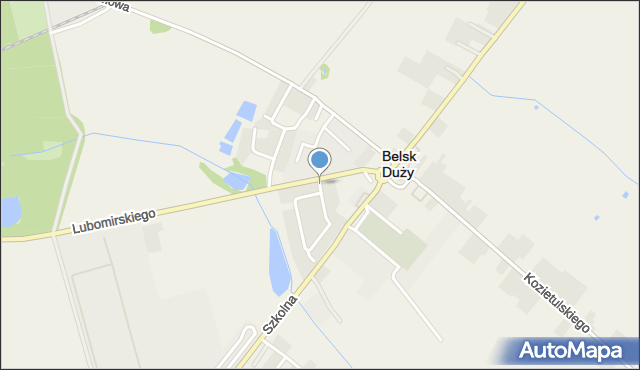 Belsk Duży, Osiedle Sady, mapa Belsk Duży