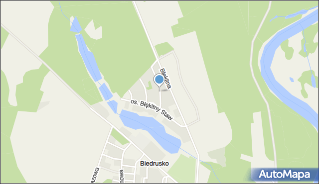 Biedrusko, Osiedle Błękitny Staw, mapa Biedrusko