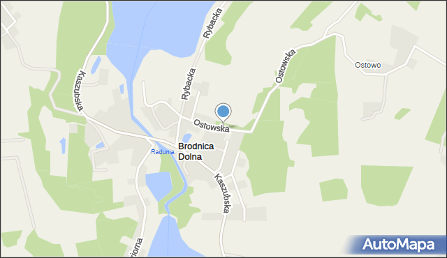 Brodnica Dolna, Ostowska, mapa Brodnica Dolna