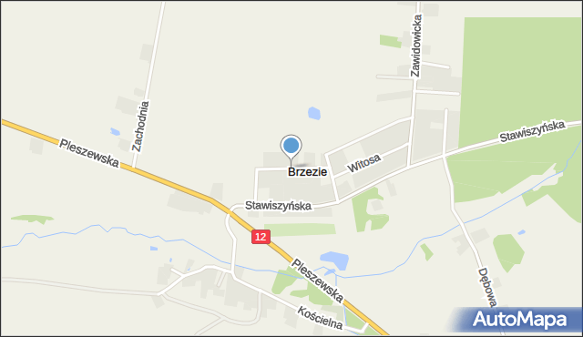 Brzezie gmina Pleszew, Osiedlowa, mapa Brzezie gmina Pleszew