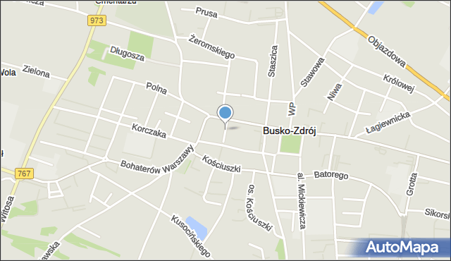 Busko-Zdrój, Osiedle Leszka Czarnego, mapa Busko-Zdrój