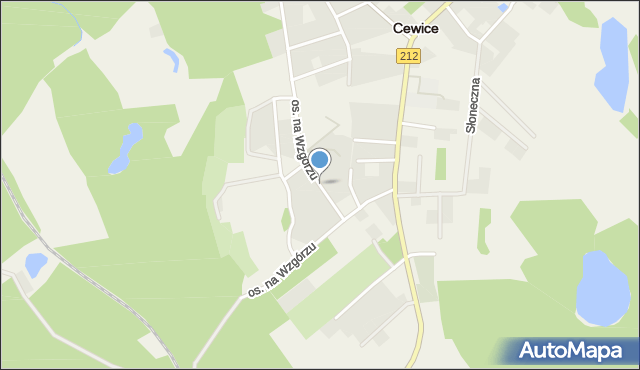 Cewice, Osiedle na Wzgórzu, mapa Cewice
