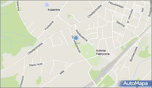 Chrzanów, Osiedle Robotnicze, mapa Chrzanów