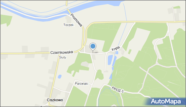 Ciszkowo, Osiedle Parkowe, mapa Ciszkowo