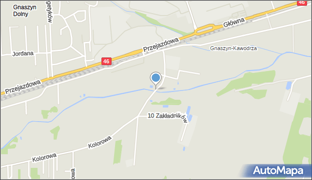 Częstochowa, Osada Młyńska, mapa Częstochowy