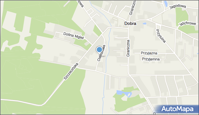 Dobra gmina Dobra (Szczecińska), Osiedlowa, mapa Dobra gmina Dobra (Szczecińska)