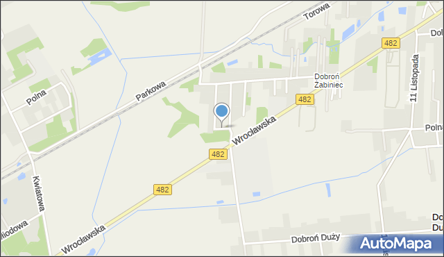 Dobroń, Osiedlowa, mapa Dobroń